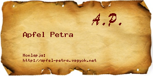 Apfel Petra névjegykártya