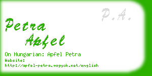 petra apfel business card